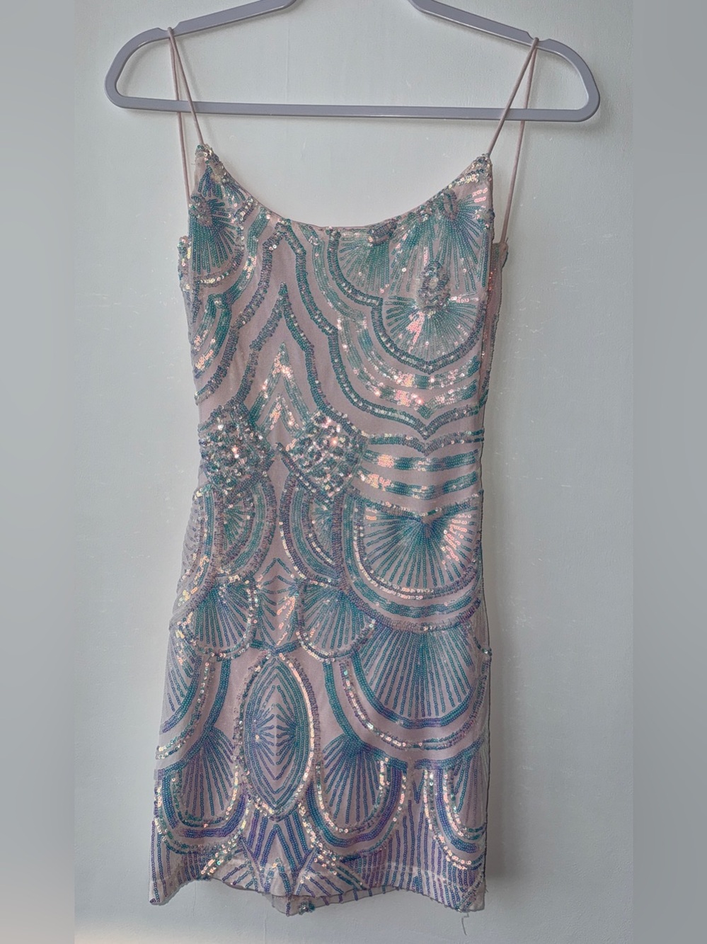 Windsor Pink Sequin Mini Dress Size Small